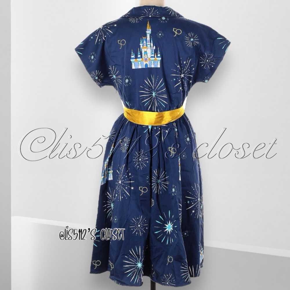 NWOT Disney Parks Walt Disney World 50th Anniversary Celebration Dress Sz Medium - Picture 7 of 16